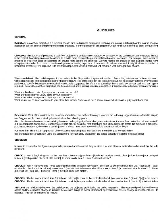 picture Spreadsheet For Expenses 33645 | Cashflow Projection Worksheet