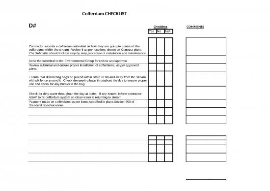 picture Checklist Template Excel Free Download 31647 | Ci Checklist Cofferdams