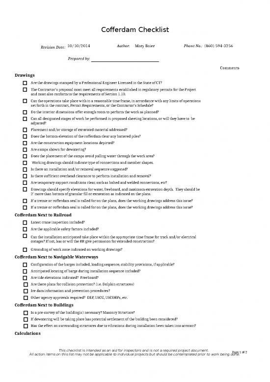 picture Checklist Template Excel Free Download 31601 | Cofferdamchecklistxls