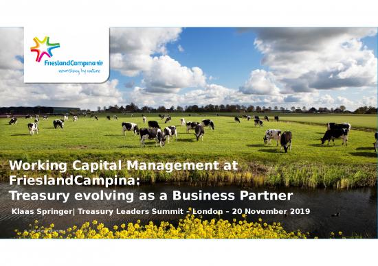 picture Business Power Point Slides 32249 | Day 2 1100 1130 Klaas Springer Director Of Corporate Treasury Royal Frieslandcampina