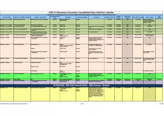 picture_Excel Sample Sheet 32787 | Elementarysecondary Data Collection Calendar 2020 2021