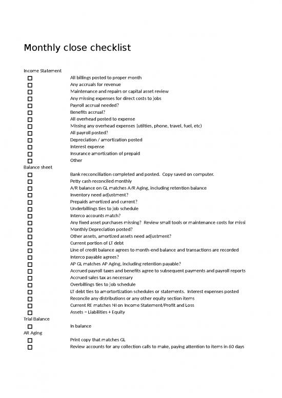 picture Petty Cash Sheet Format 33427 | End Of The Month Contractor Financial Checklist