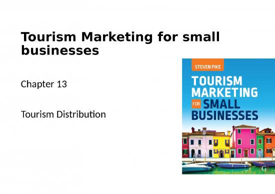 picture Business Power Point Slides 32135 | Filechapter 13   Tourism Distribution