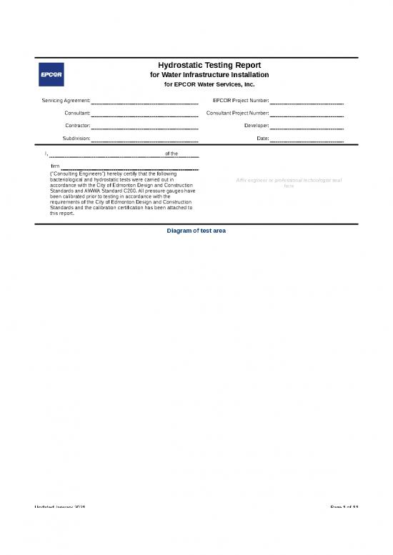 picture1_Construction Template Excel 33525 | Hydrostatic Testing Report