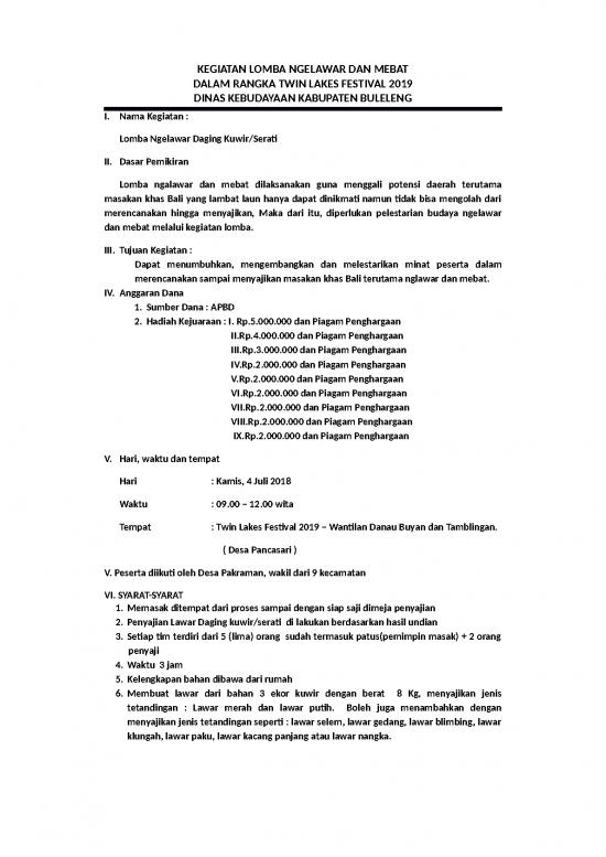 picture_Piagam Penghargaan Word 33794 | Kriteria Peserta Lomba Ngelawar Kuwir Pada Acara Twin Lake Festival Tahun 2019 14