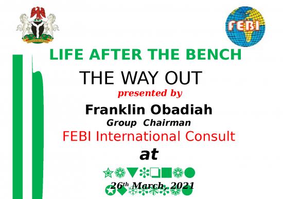 picture Business Power Point Slides 31945 | Life After The Bench The Way Out