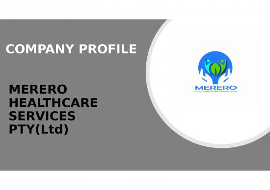 picture Business Power Point Slides 31930 | Merero Healthcare Services Company Profile 2020 Upated 1