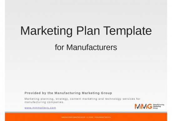 picture Business Power Point Slides 31768 | Mmg Marketing Plan Template For Manufacturing