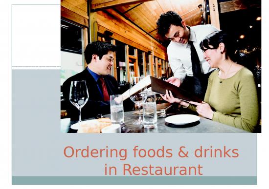 picture Business Power Point Slides 31947 | Ordering Foods & Drinks