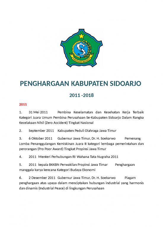 picture Piagam Penghargaan Word 33785 | Penghargaan Sidoarjo Update Tahun 2011 2018 Jilid Lengkap