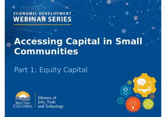 picture Powerpoint Template For Company 32297 | Presentation Accessing Capital In Small Communities Part 1 Equity   Clean