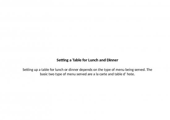 picture Powerpoint Restaurant Template 32142 | Setting A Table