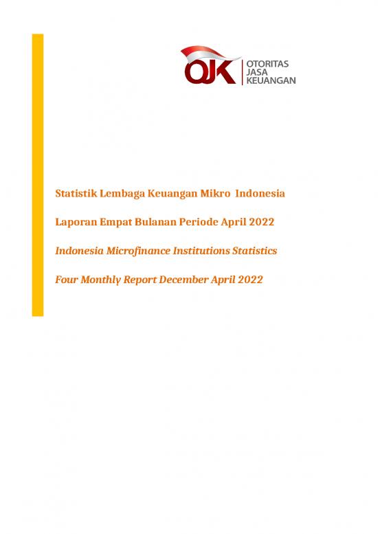 picture1_Contoh Pengantar Laporan 33001 | Statistik Lembaga Keuangan Mikro Indonesia Periode April 2022