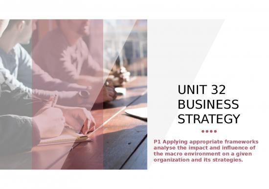 picture Business Power Point Slides 31775 | Unit 32 Business Strategy Lesson One  1