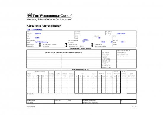 Excel Sample Sheet 33144 | Aiag Ppap Forms June 2013