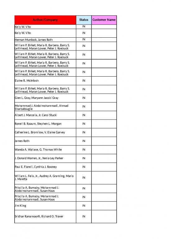 Excel Sample Sheet 32495 Library Book Inventory