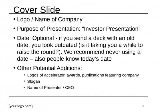 Business Power Point Slides 31723 The Best Investor Pitch Deck Outline