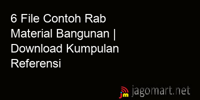 picture 6 File Contoh Rab Material Bangunan | Download Kumpulan Referensi