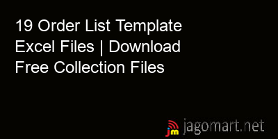 picture 19 Order List Template Excel Files | Download Free Collection Files