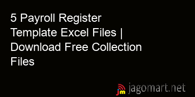 picture 5 Payroll Register Template Excel Files | Download Free Collection Files