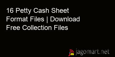 picture 16 Petty Cash Sheet Format Files | Download Free Collection Files