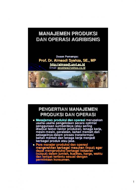 Manajemen Pdf 36131 | 01 Manajemen Produksi Dan Operasi Agribisnis