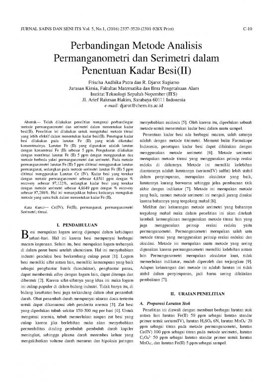 picture1_Contoh Metode Penelitian 34376 | 15768 Id Perbandingan Metode Analisis Permanganometri Dan Serimetri Dalam Penentuan Kadar