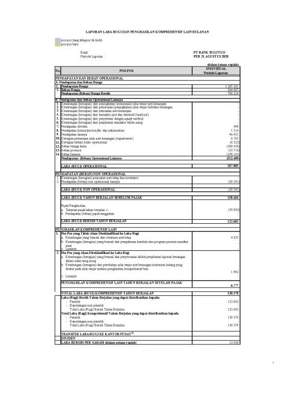 picture Laporan Laba Rugi Pdf 34154 | Bankreport Laporan Laba Rugi Agustus 2020 269