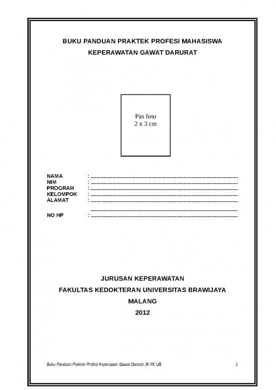 picture Contoh Pengantar Laporan 35417 | Buku Panduan Profesi Emergency 12 6 2012 Ok