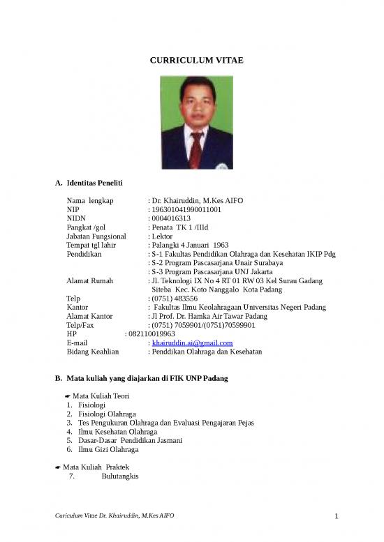 picture Contoh Cv Menarik Doc 35152 | C D Khairuddin Kes Aifo