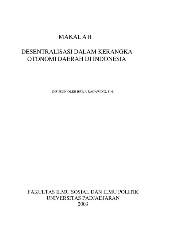 picture Makalah Pdf 35430 | Desentralisasi Dalam Kerangka Otonomi Daerah Di Indonesia picture Makalah Pdf 35430 | Desentralisasi Dalam Kerangka Otonomi Daerah Di Indonesia