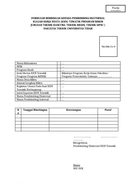 picture Laporan Kkn Id 35537 | Form Kknt3 Formulir Bimbingan Pembimbing Eksternal Kkn Tematik Program Mbkm picture Laporan Kkn Id 35537 | Form Kknt3 Formulir Bimbingan Pembimbing Eksternal Kkn Tematik Program Mbkm