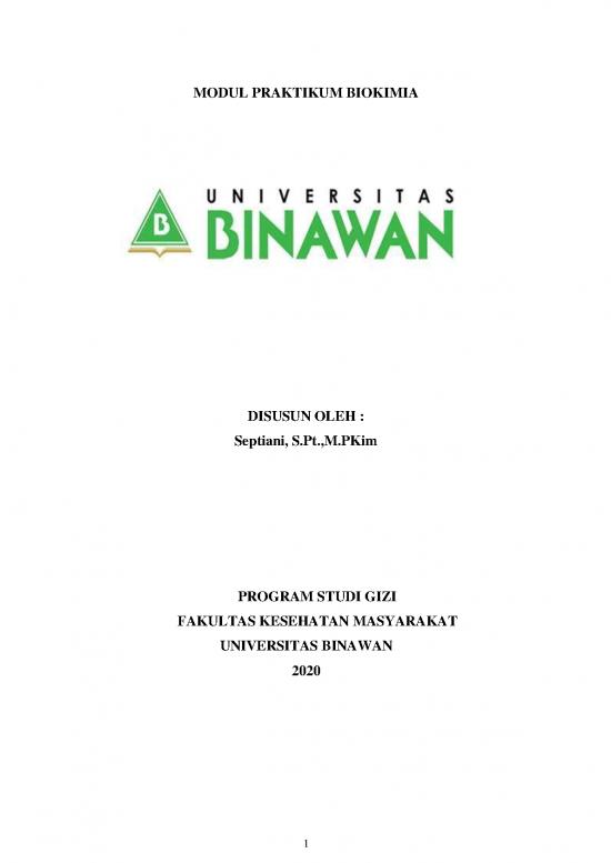 Gizi Pdf 34407 | Modul Praktikum Biokimia 2019 2020 Genap