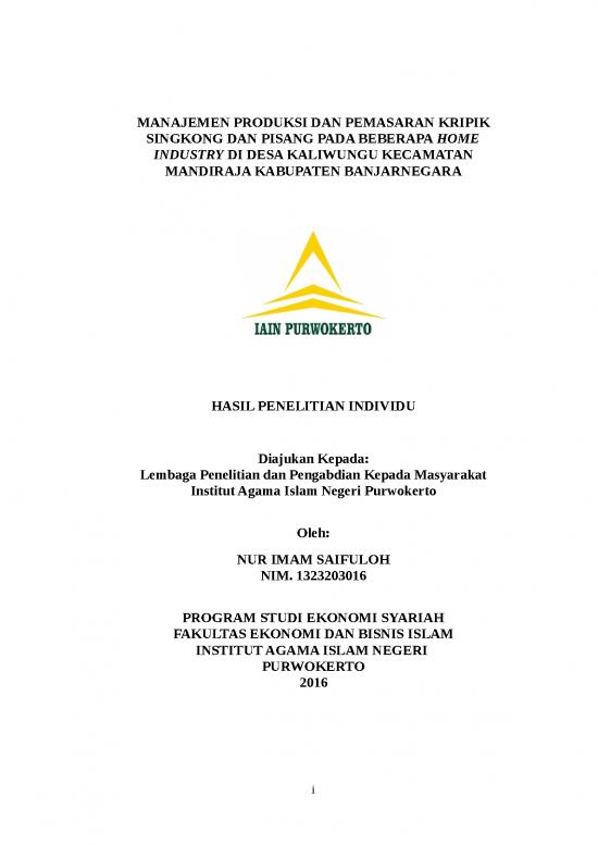 picture Contoh Keaslian Penelitian 35500 | Nur Imam Saifuloh Manajemen Produksi Dan Pemasaran Home Indu