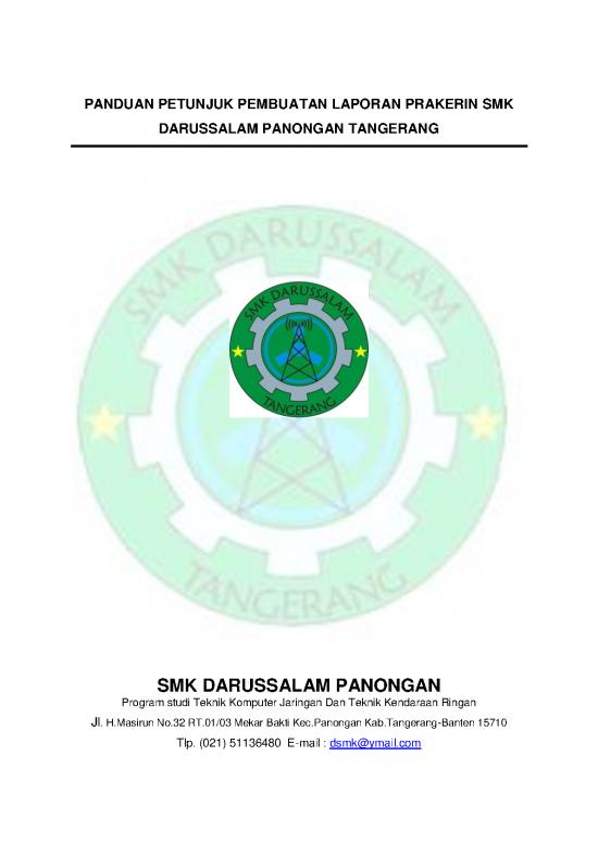 picture Contoh Laporan Pkl Smk 34863 | Panduan Prakerin Smk Darussalam Panongan Tng