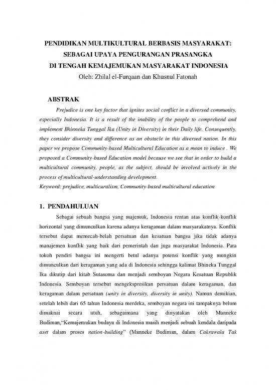 Pendidikan Pdf 36124 | Pendidikan Multikultural Berbasis Masyar (1)