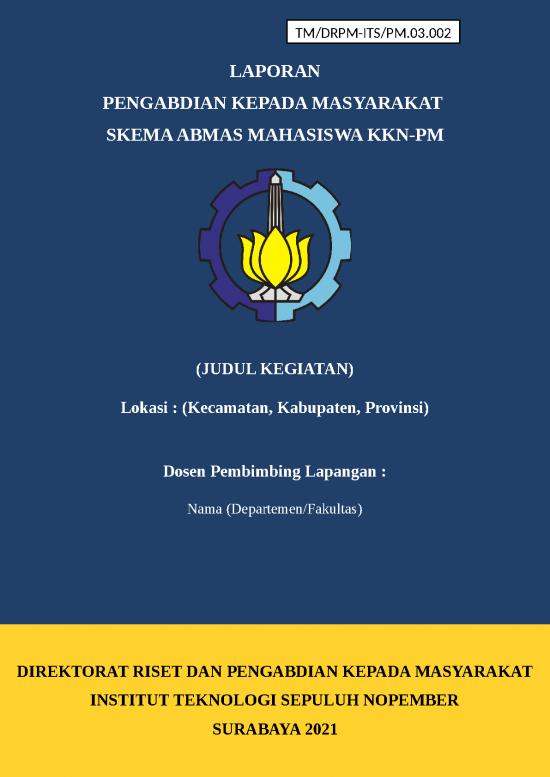 Tmdrpmits P002 Template Laporan Abmas Mahasiswa Kkn Pm