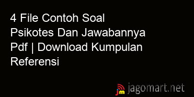 picture 4 File Contoh Soal Psikotes Dan Jawabannya Pdf | Download Kumpulan Referensi