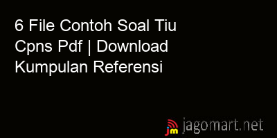 picture 6 File Contoh Soal Tiu Cpns Pdf | Download Kumpulan Referensi