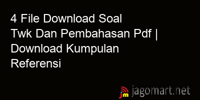picture 4 File Download Soal Twk Dan Pembahasan Pdf | Download Kumpulan Referensi