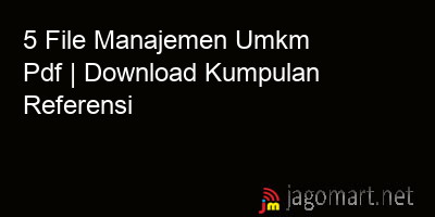 picture 5 File Manajemen Umkm Pdf | Download Kumpulan Referensi