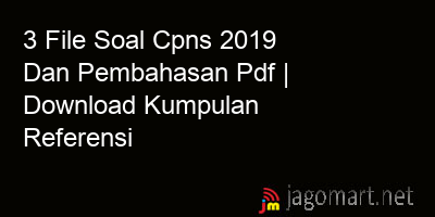 picture 3 File Soal Cpns 2019 Dan Pembahasan Pdf | Download Kumpulan Referensi