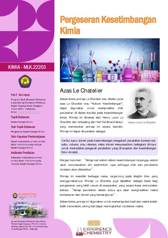 picture_Hukum Pdf 38221 | 8 2 Pergeseran Kesetimbangan Kimia