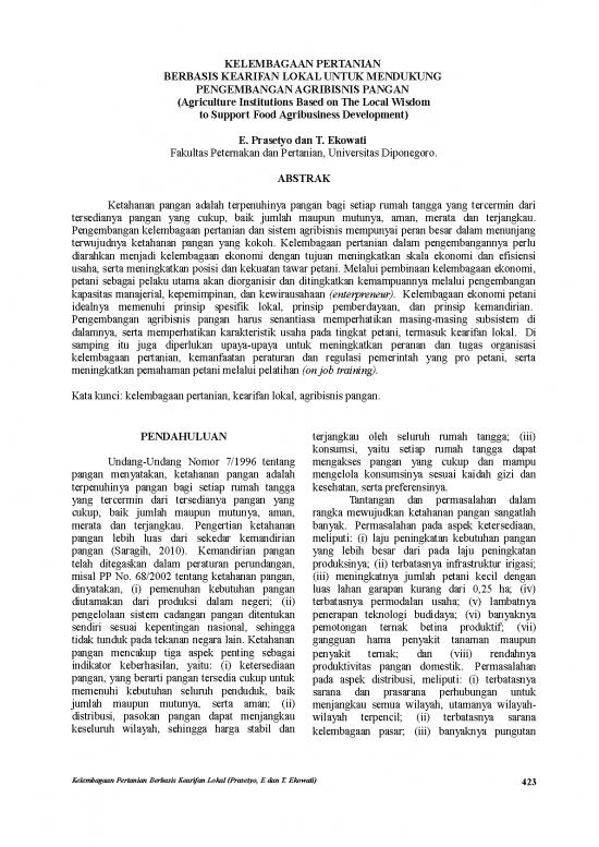 Pertanian Pdf 37410 | Artikel Kelembagaan Pertanian Berbasis Kearifan ...