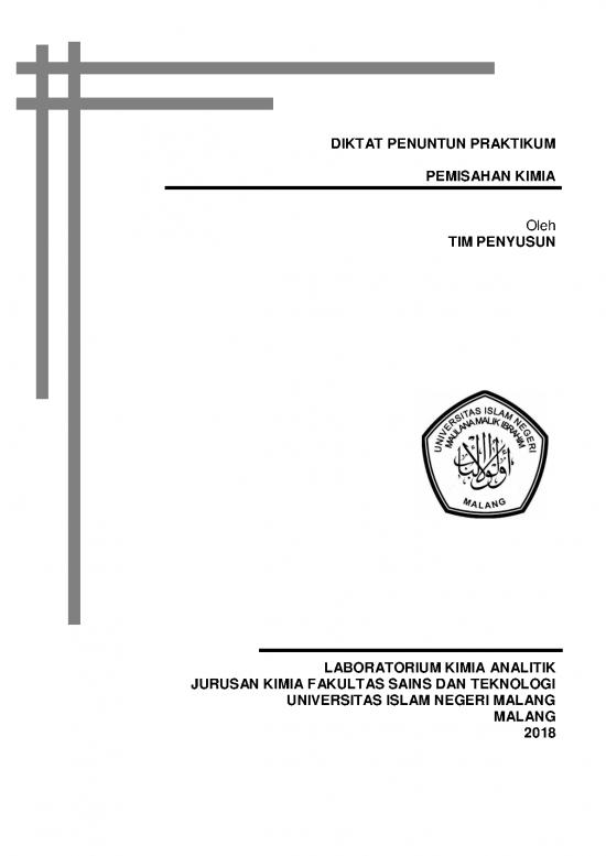 picture Kimia Anorganik Pdf 38193 | Buku Petunjuk Praktikum Pemisahan 2018