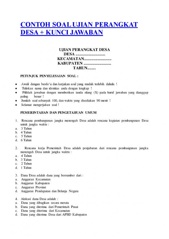 picture Pemerintahan Desa Pdf 37040 | Contohsoalujianperangkatdesa 170604182034