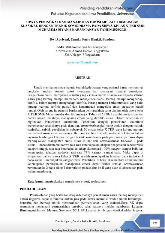 picture Manajemen Emosi Pdf 36523 | Dwi Apriyani 1 (377 385)