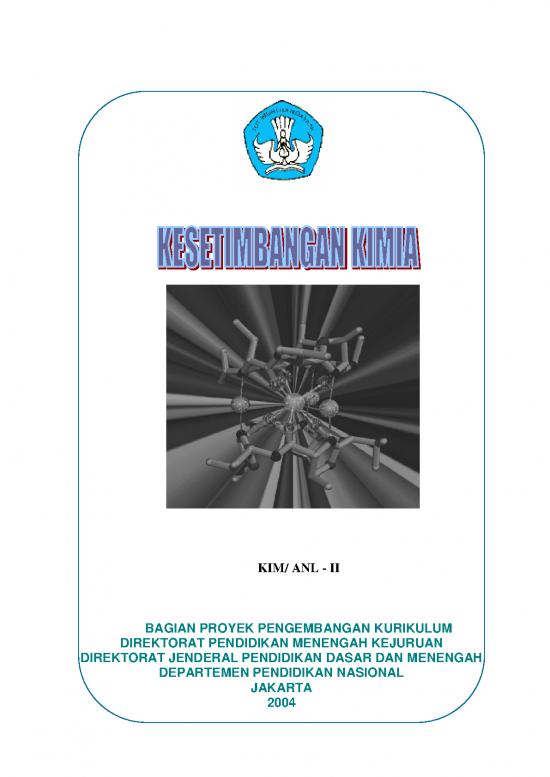 Buku Kimia Pdf 38217 | Kesetimbangan Kimia