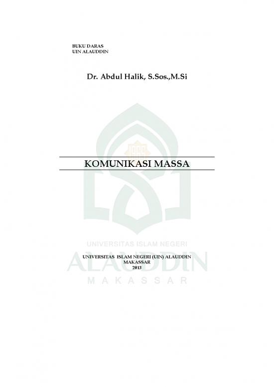 Komunikasi Pdf 36318 | Komunikasi Massa Full