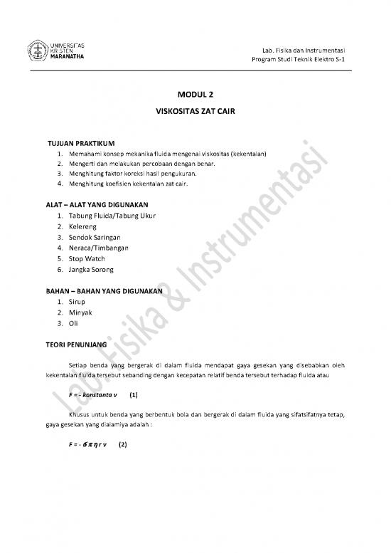 picture Buku Fisika Tentang Pengukuran 38455 | Modul05 Ti Viskositas